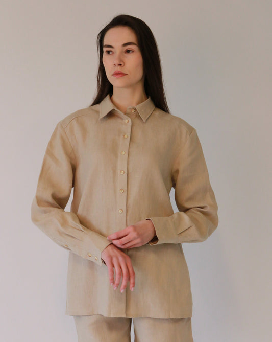 Women Classic Linen Shirt in Various Colors